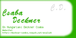 csaba deckner business card
